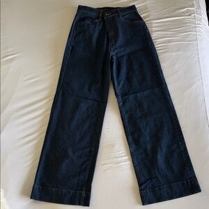 Favorite Daughter The Mischa Pepper Dark Indigo Wide-Leg Jeans size 28
